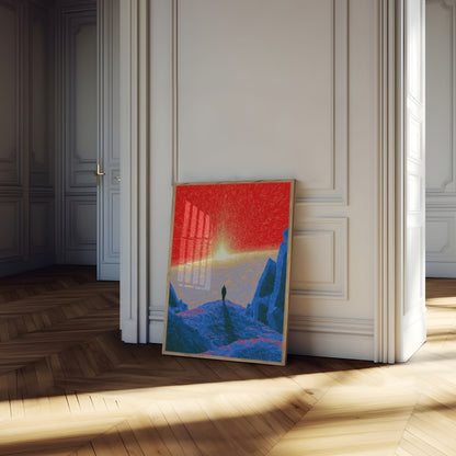 Poster: Viandante solitario nel deserto