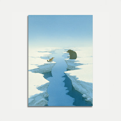 Arktiske dyr på tvers av isen plakat