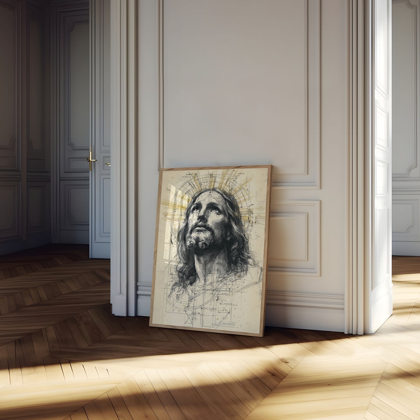 Divine Geometric Jesus Poster
