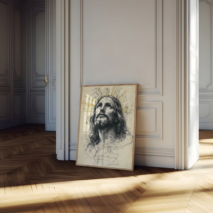 Divine Geometric Jesus Poster