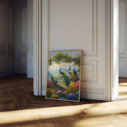 Royal Peacocks Paradise Poster