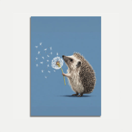 Cute Hedgehog Dandelion Poster