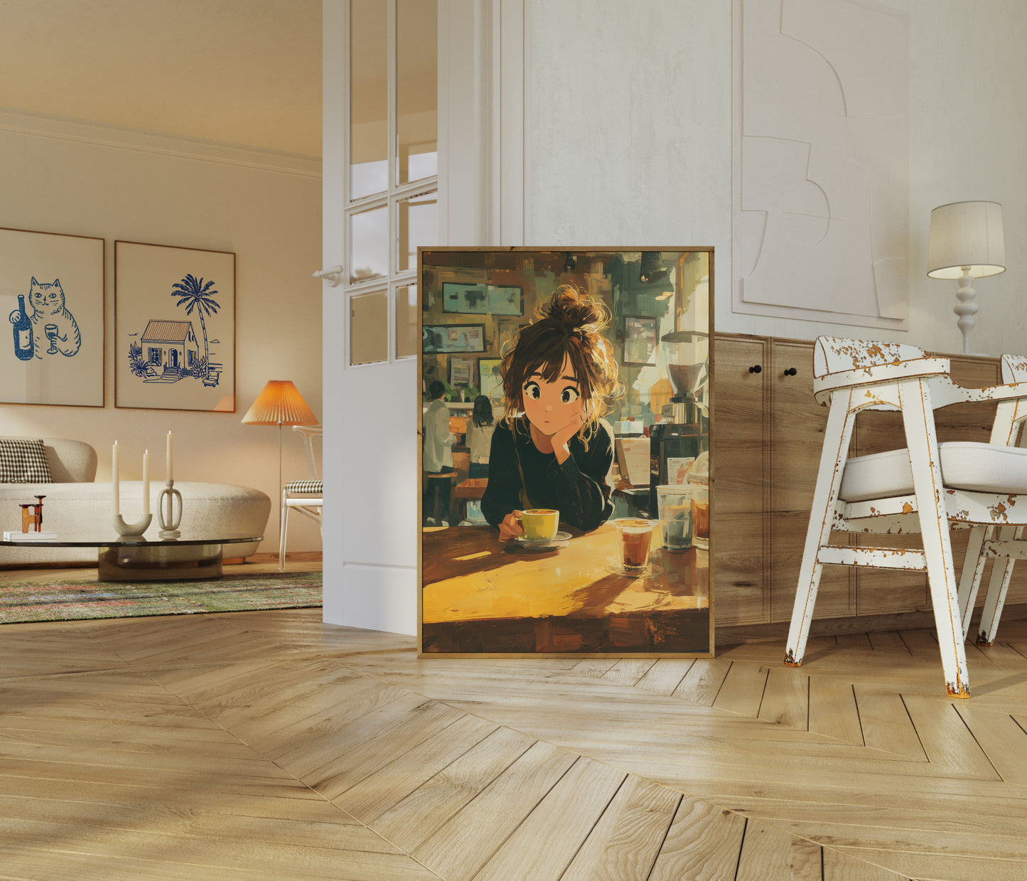 Cozy Coffee Shop Moment Poster