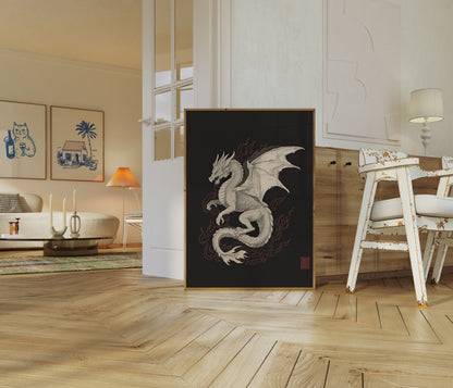 Ancient Dragon Flame Poster