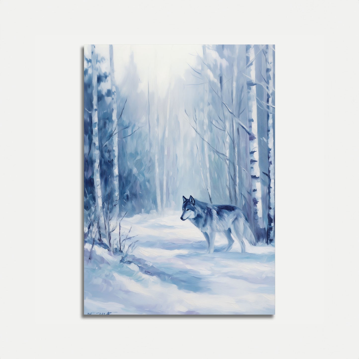 Silent Winter Wolf Poster