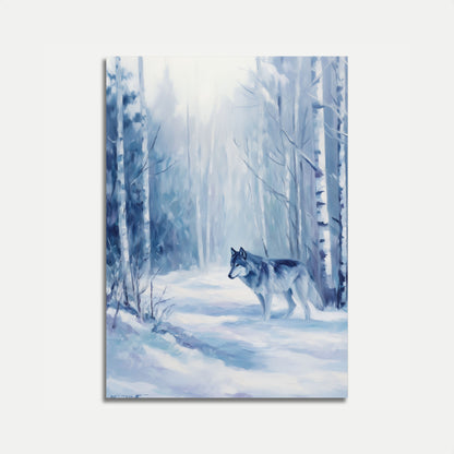 Silent Winter Wolf Poster