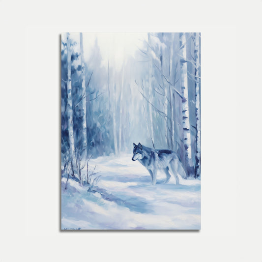 Silent Winter Wolf Poster