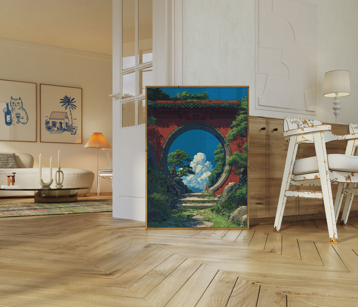 Mountain Gateway Studio Ghibli Poster