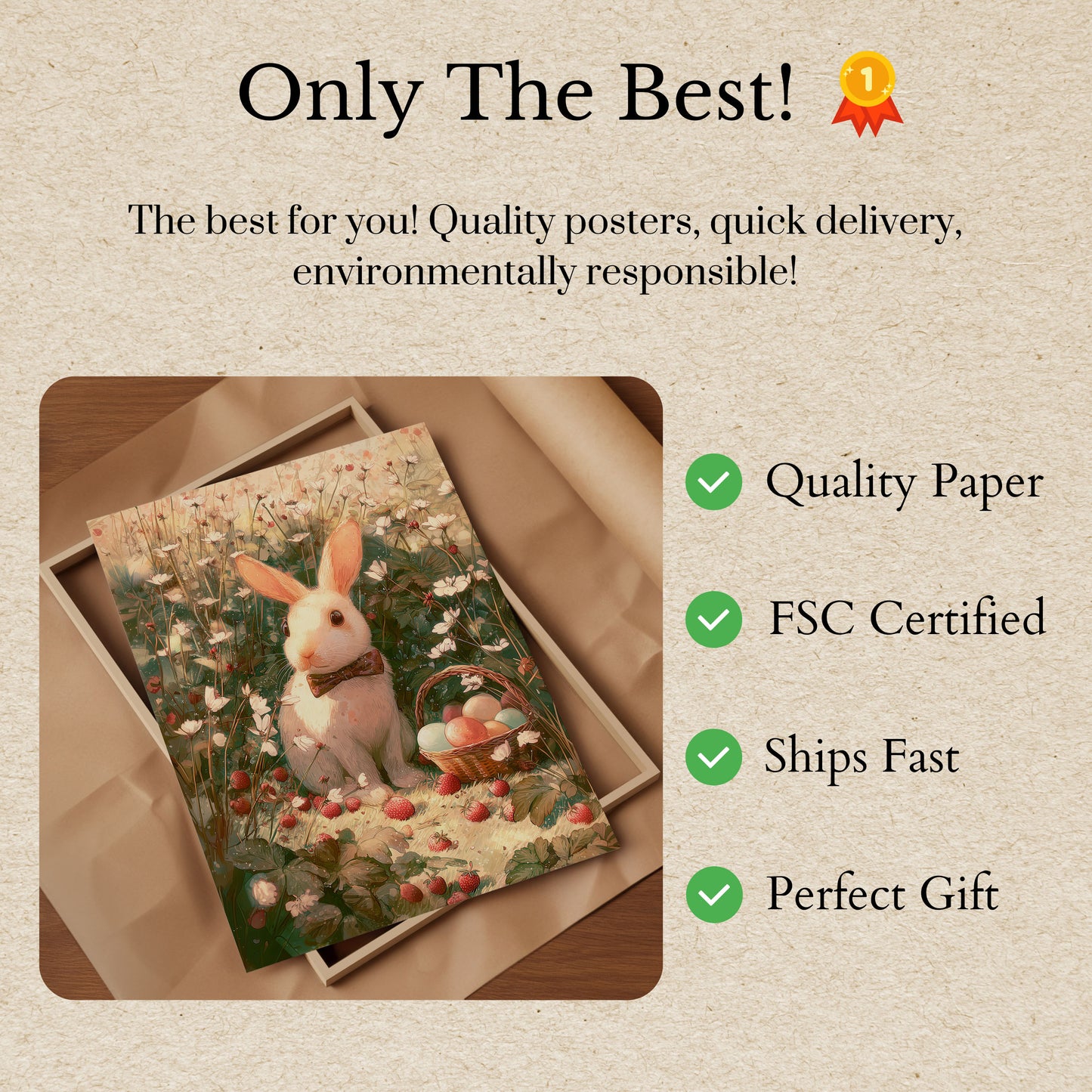Osterhase Garten Poster