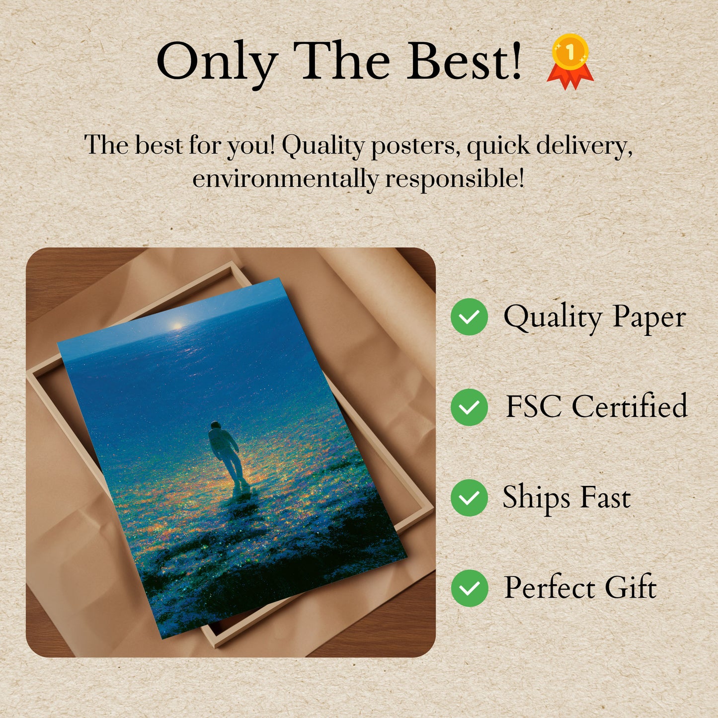 Contemplation by the Sea Poster