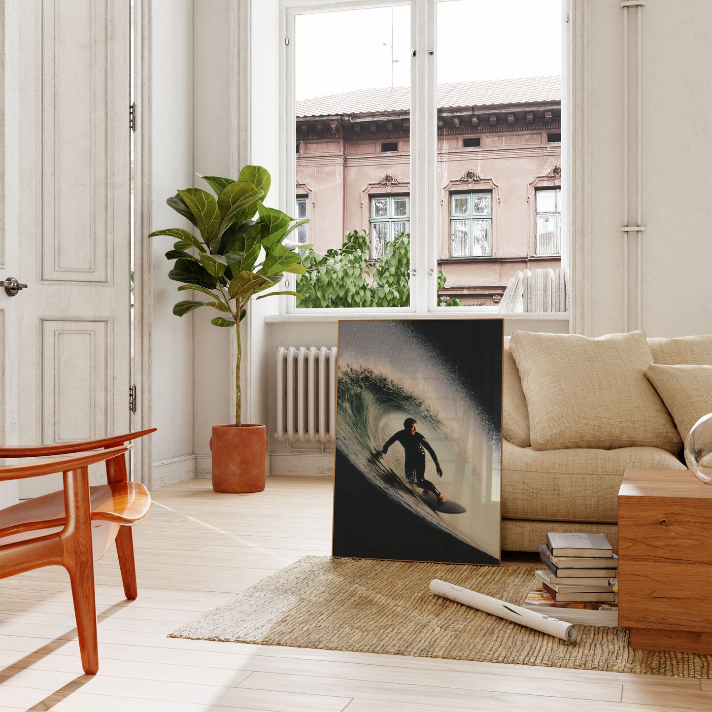 Surf's Celestial Curl Poster