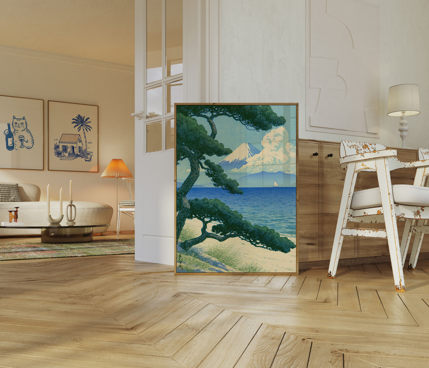 Mount Fuji Coastal Landscape Poster