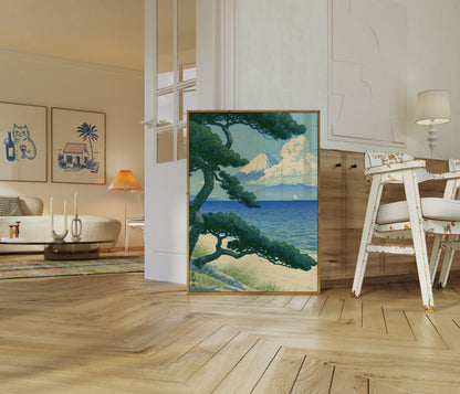 Mount Fuji Coastal Landscape Poster