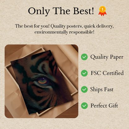 Tiger Eye Close-Up Poster