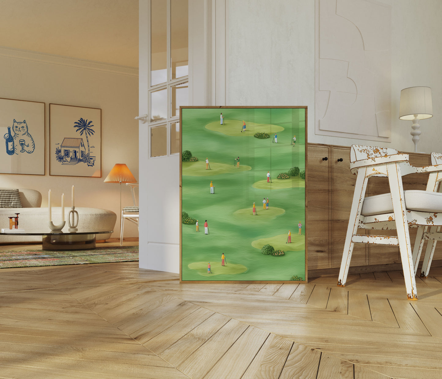 Sunny Golf Course Landscape Poster