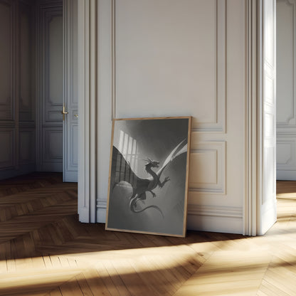 Majestic Dragon Flight Poster