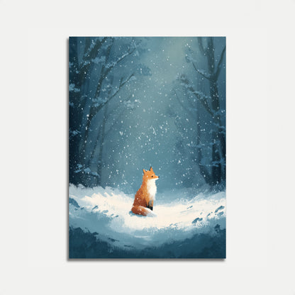 Pôster da Raposa na Floresta de Inverno