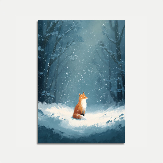 Poster della Volpe nella Foresta Invernale