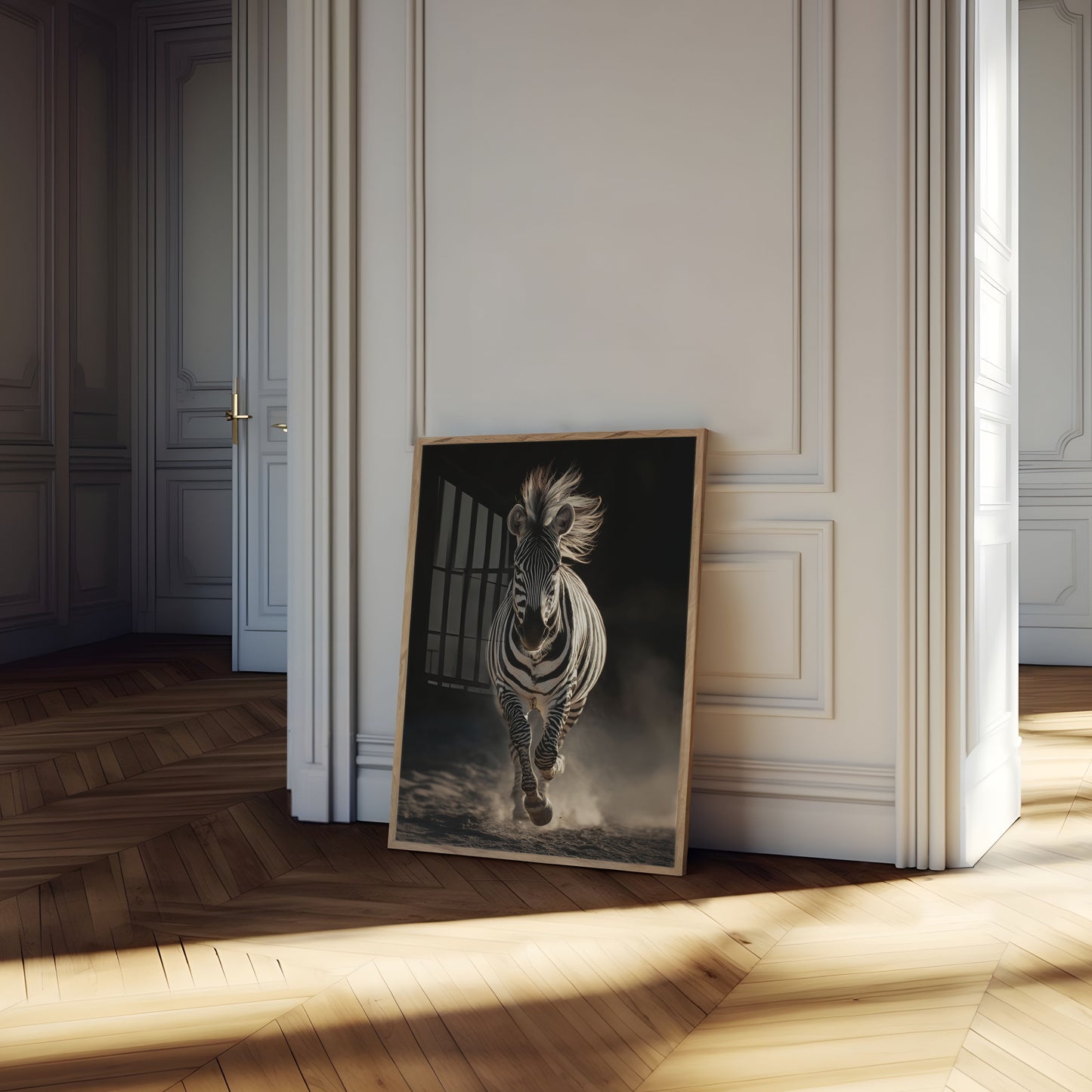 Dust Dancing Zebra Poster