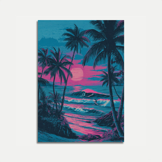 Sunset Surf Paradise Poster