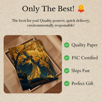 Aphrodite Golden Forest Poster