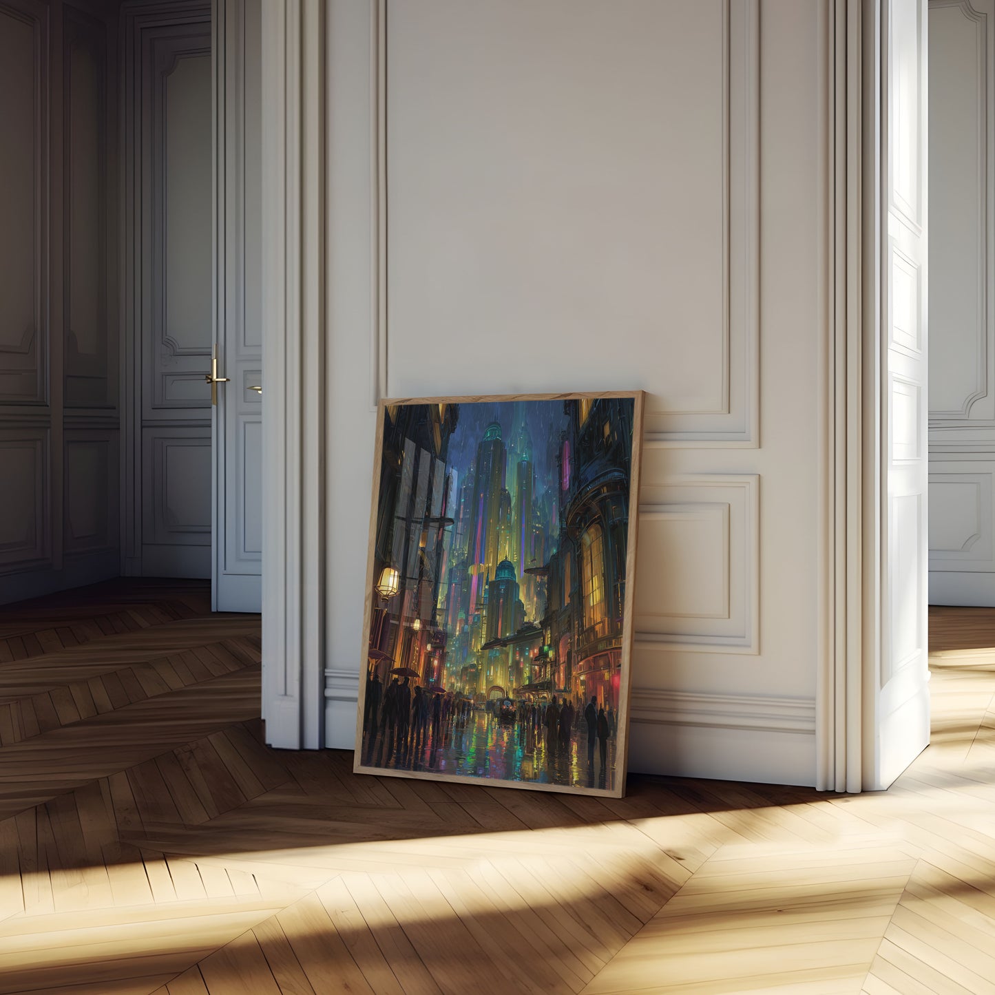 Cartaz da Rua Neon Cyberpunk City