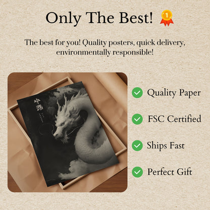 Póster mítico del dragón etéreo