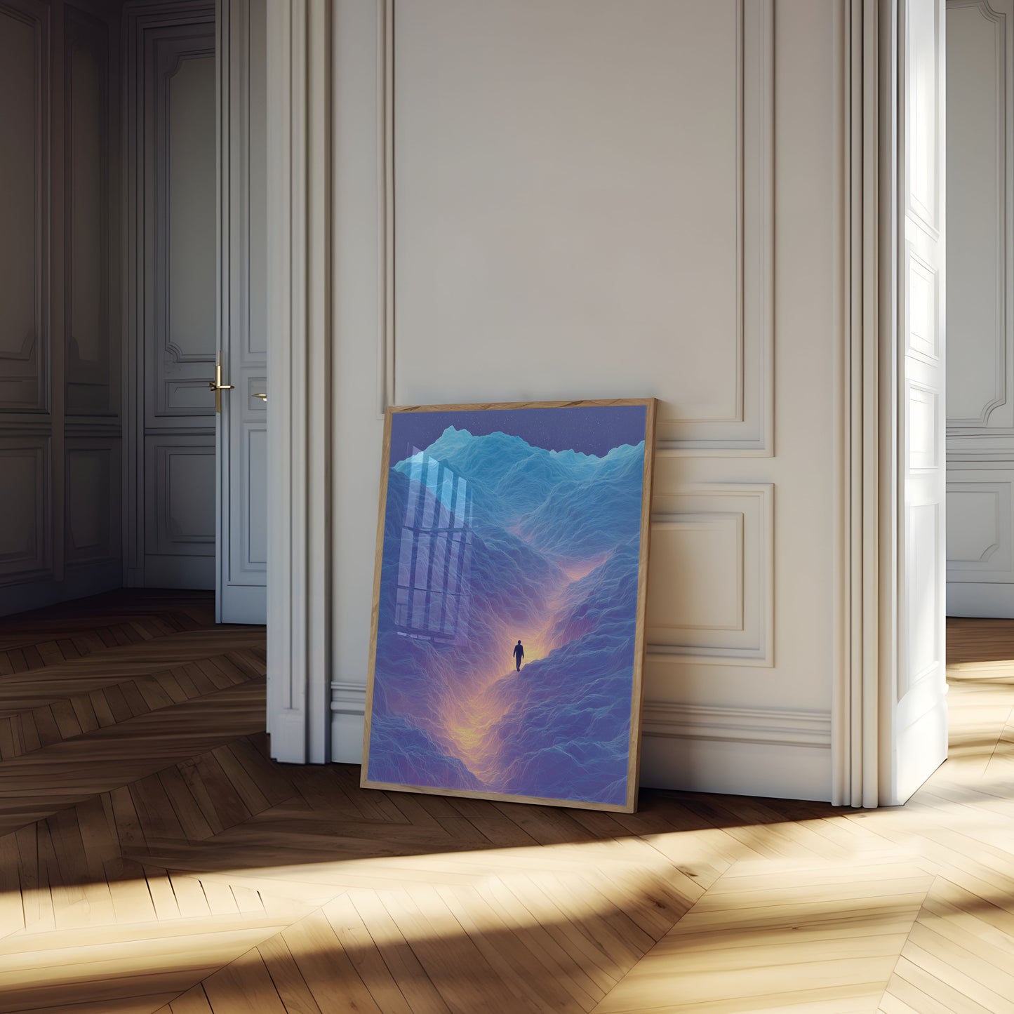 Solitary Journey Mountain Poster