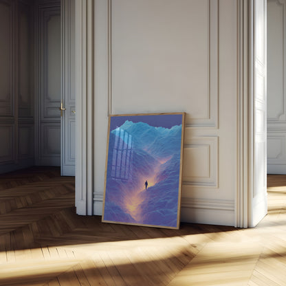 Solitary Journey Mountain Poster