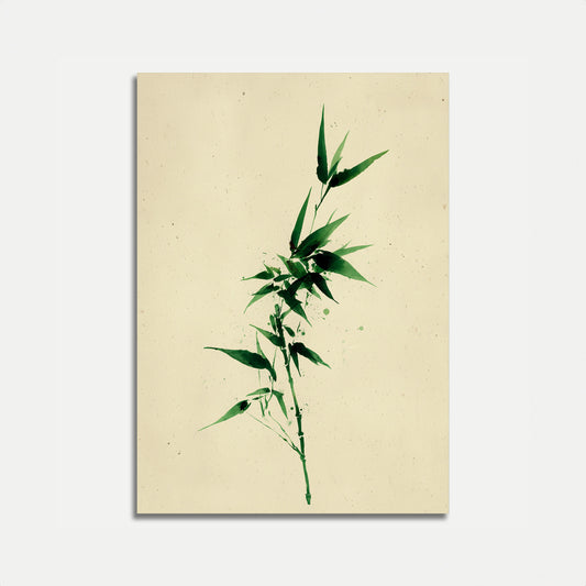 Minimalistische Bamboe Tak Poster