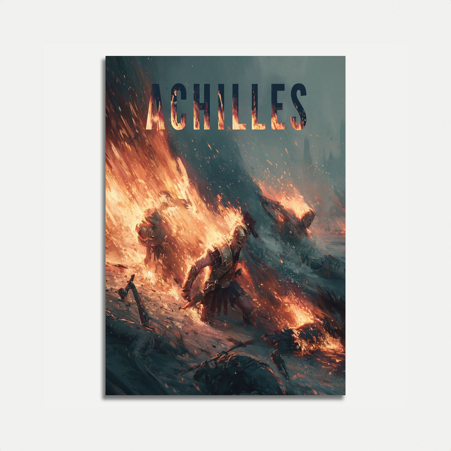 Achilles Battle Fire Poster