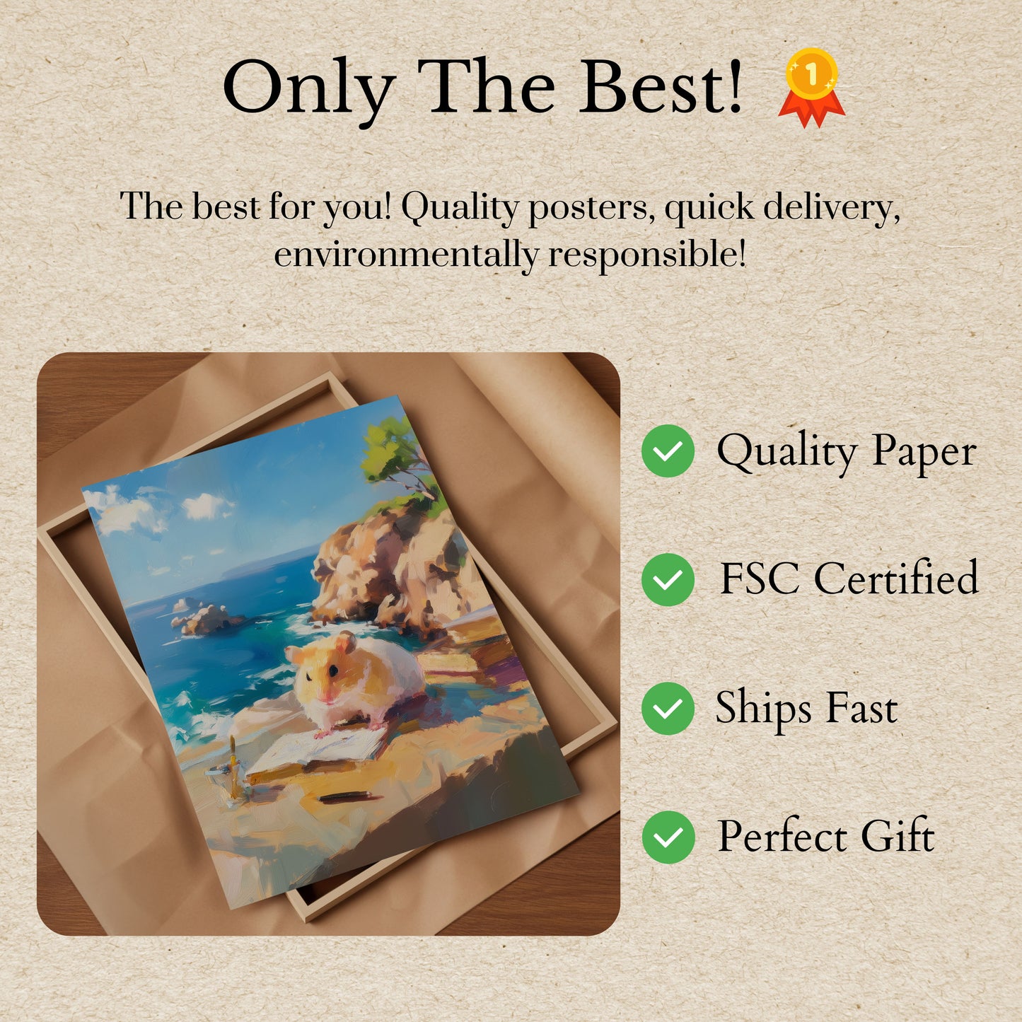 Póster de estudio sobre hámsteres costeros