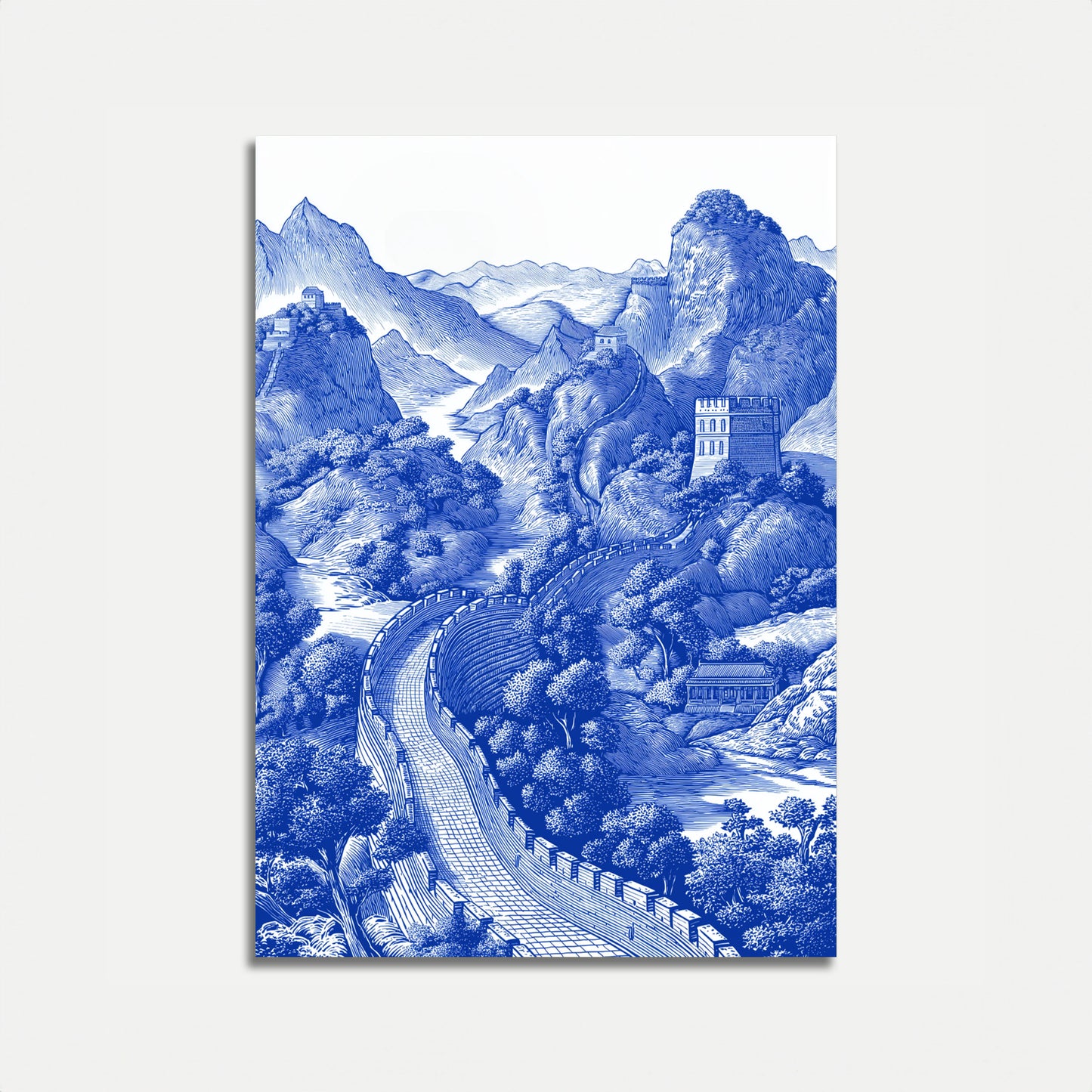 Blue Mountain Great Wall Poster