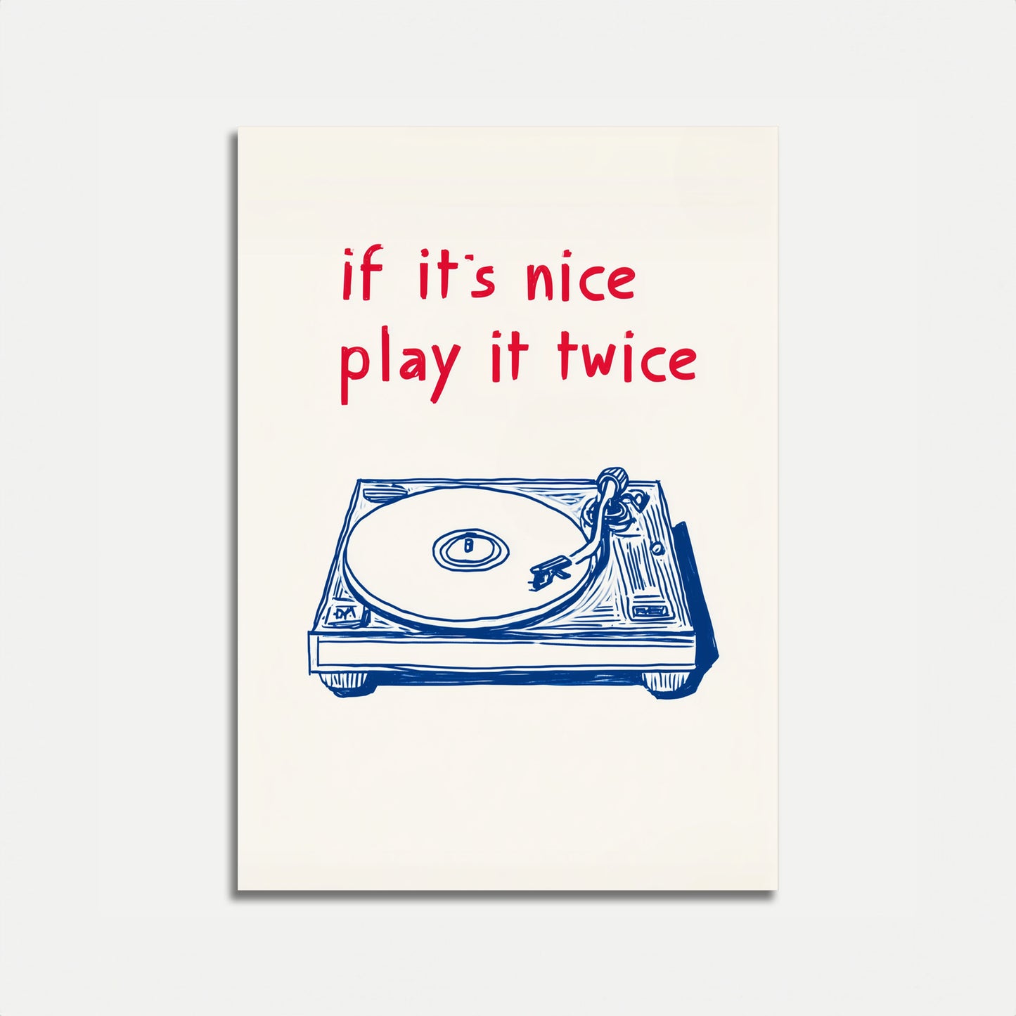 Vintage Turntable Music Poster