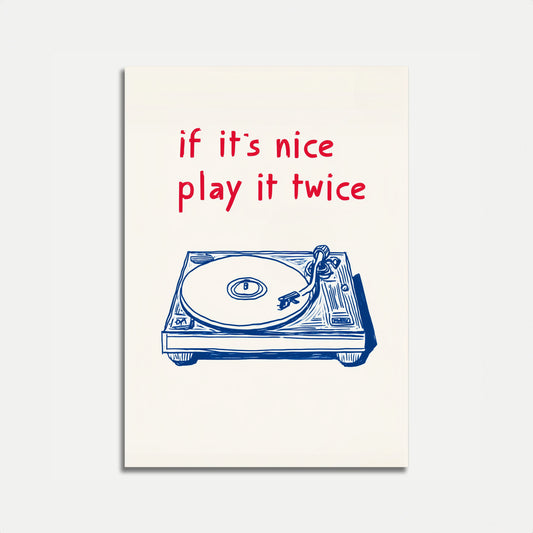 Vintage Turntable Music Poster