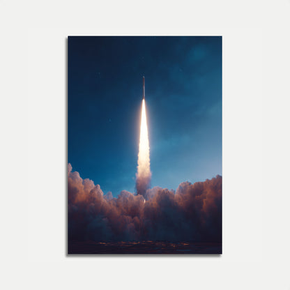Epic Rocket Launch Space Poster