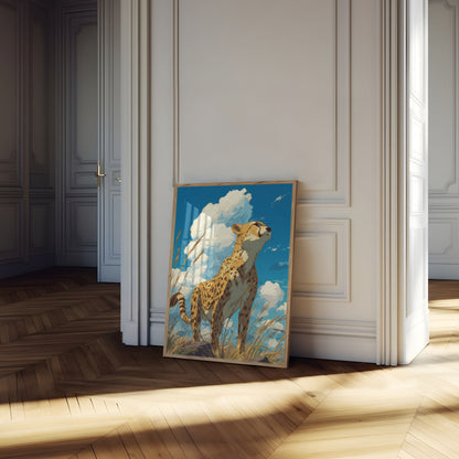 Majestic Cheetah Savanna Poster