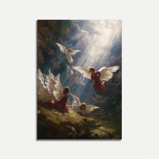 Heavenly Angels in Flight Poster