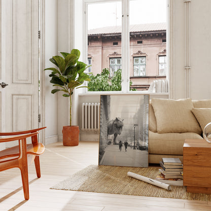 City Dinosaur Chase Poster