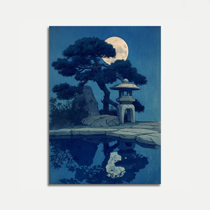 Affiche du Jardin Japonais au Clair de Lune