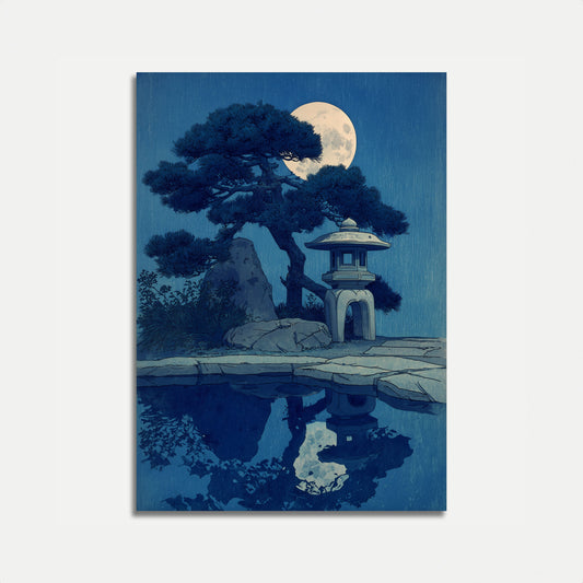 Affiche du Jardin Japonais au Clair de Lune