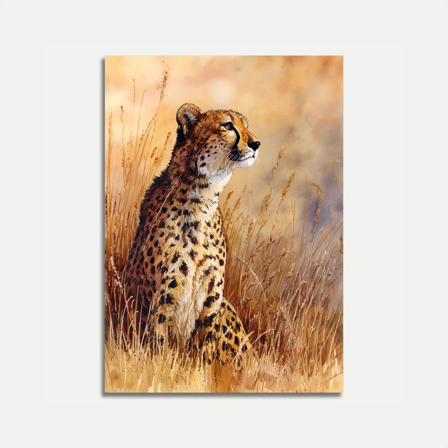 Majestic Cheetah Savanna Poster