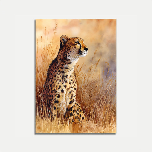 Majestic Cheetah Savanna Poster