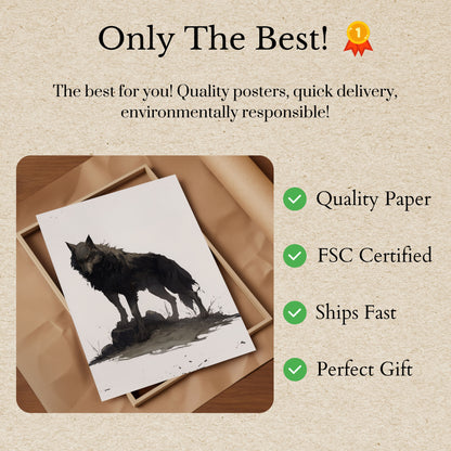 Dark Wolf Guardian Poster
