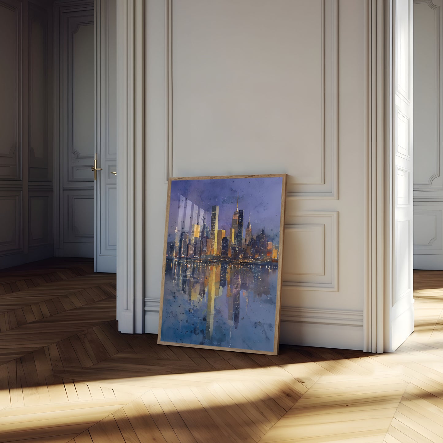 Manhattan Skyline Reflection Poster