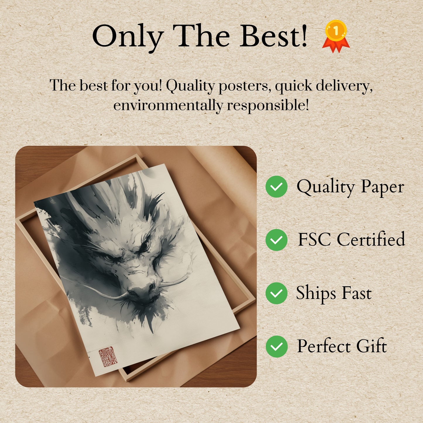 Ethereal Chinese Dragon Spirit Poster