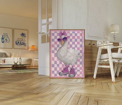 Stylish Duck Fashion Poster