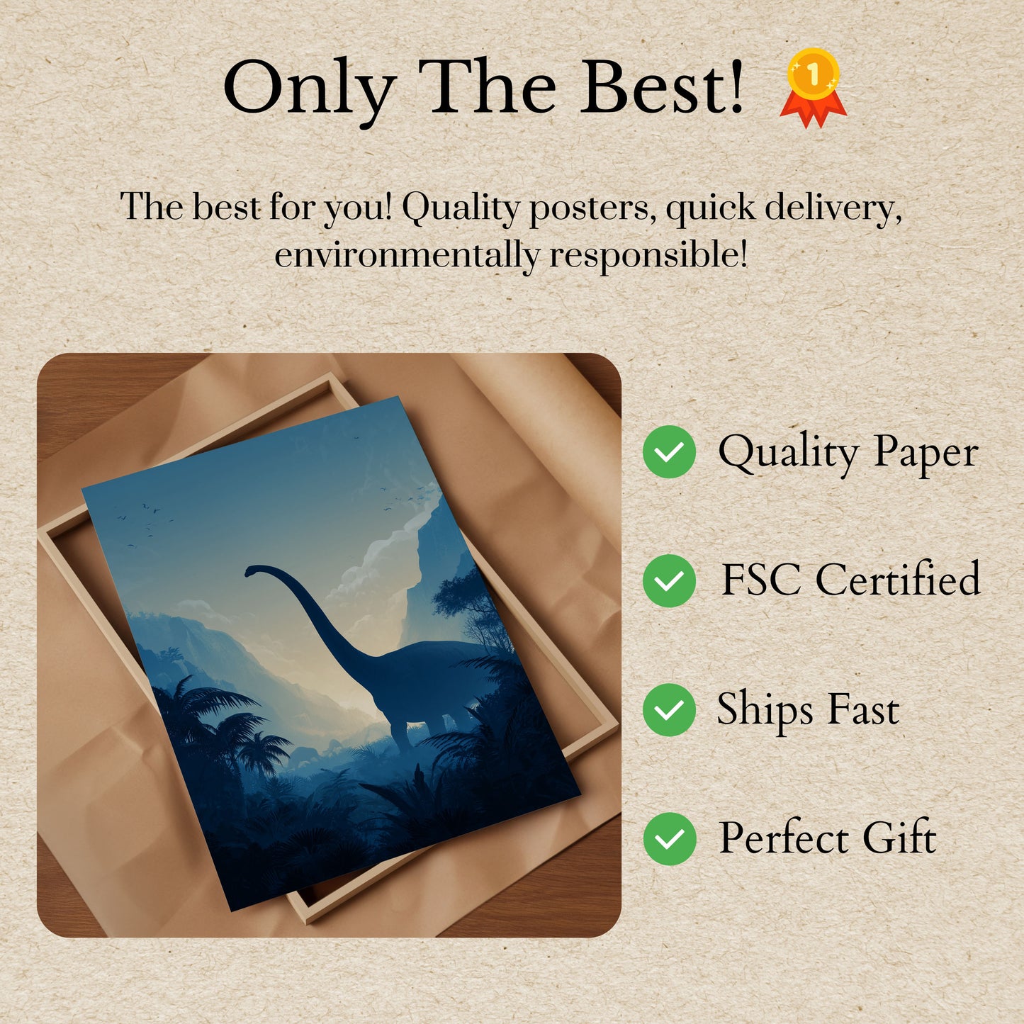 Prehistoric Landscape Dinosaur Poster