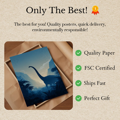 Prehistoric Landscape Dinosaur Poster