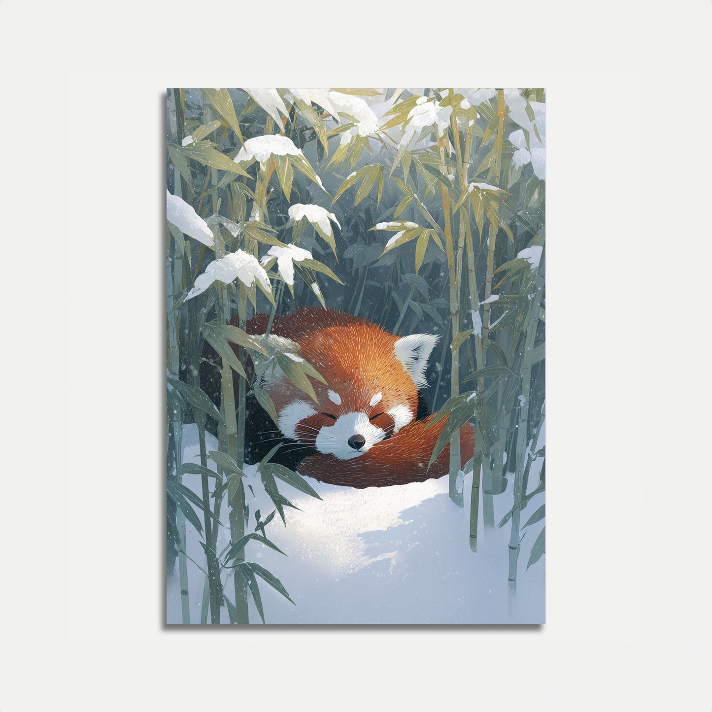 Red Panda in Winter Poster